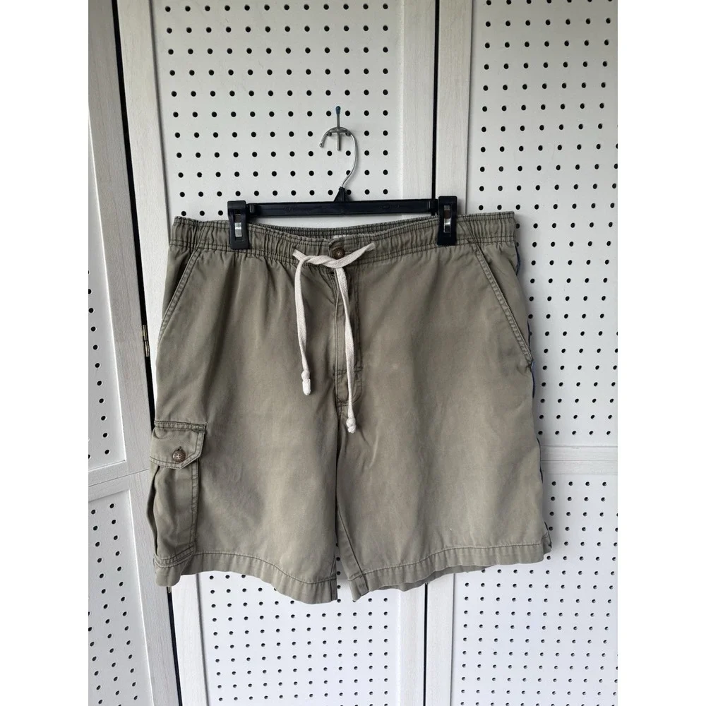 VTG Y2K Ocean Pacific OP Shorts Men's L 36 Green Chino Cargo Utility Side Stripe